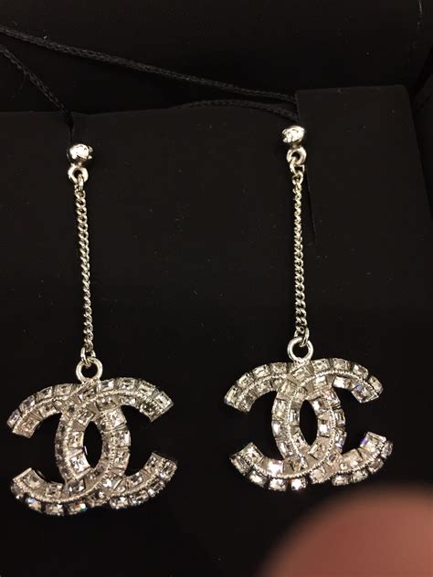 replica chanel drop earrings|small chanel inspired earrings.